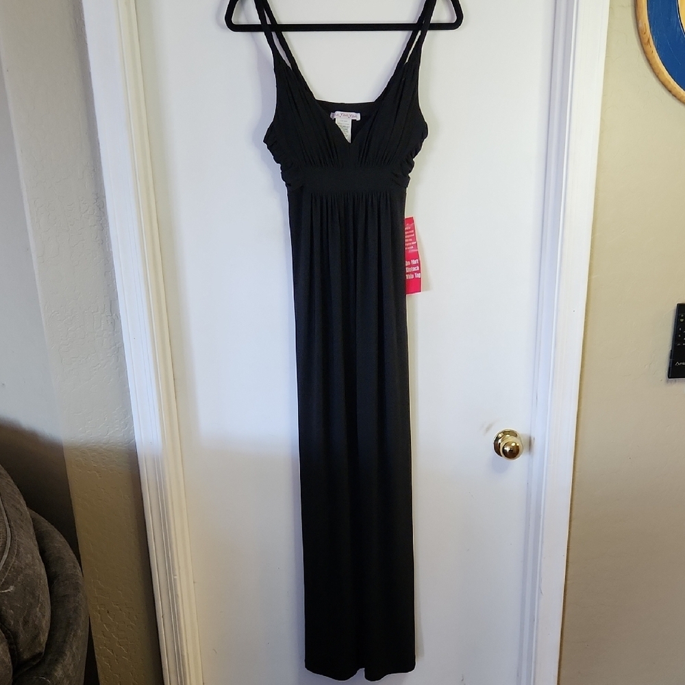 NWT Wishes Wishes Wishes Black Spaghetti Strap Sundress Maxi